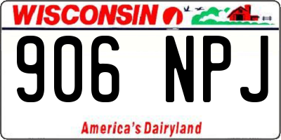WI license plate 906NPJ