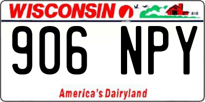 WI license plate 906NPY