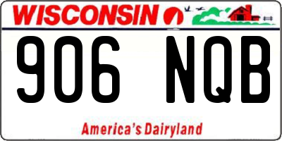 WI license plate 906NQB