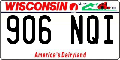 WI license plate 906NQI