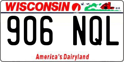 WI license plate 906NQL