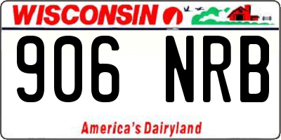 WI license plate 906NRB