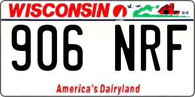 WI license plate 906NRF