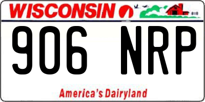 WI license plate 906NRP