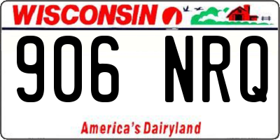 WI license plate 906NRQ