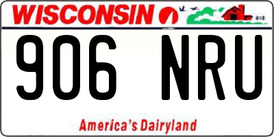 WI license plate 906NRU
