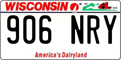 WI license plate 906NRY
