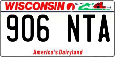 WI license plate 906NTA