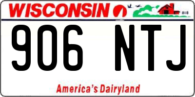 WI license plate 906NTJ