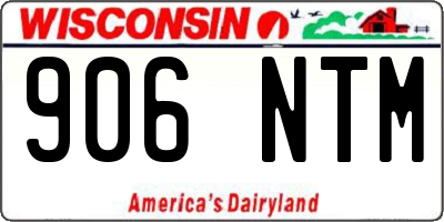 WI license plate 906NTM