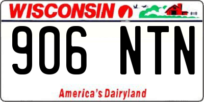 WI license plate 906NTN