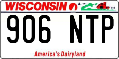 WI license plate 906NTP