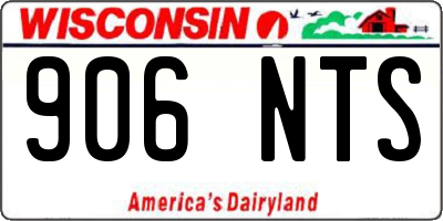 WI license plate 906NTS