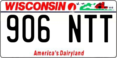 WI license plate 906NTT