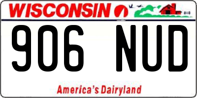 WI license plate 906NUD