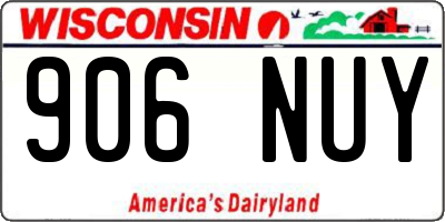 WI license plate 906NUY