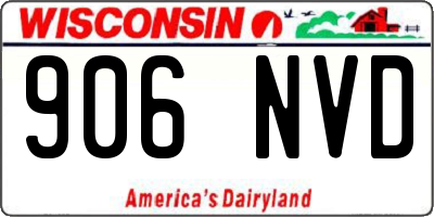 WI license plate 906NVD