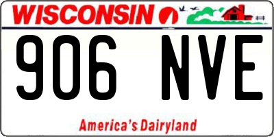 WI license plate 906NVE