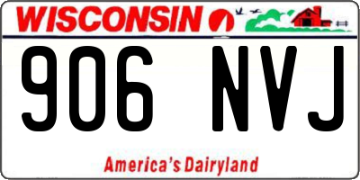 WI license plate 906NVJ