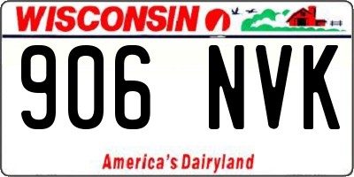 WI license plate 906NVK