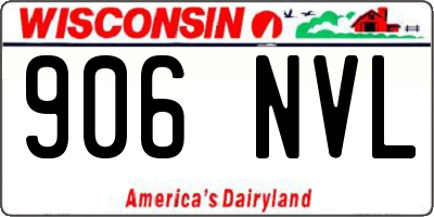 WI license plate 906NVL