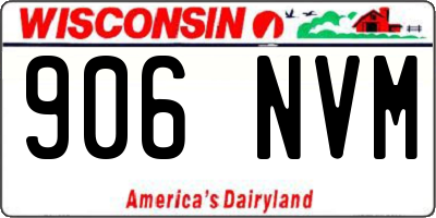 WI license plate 906NVM