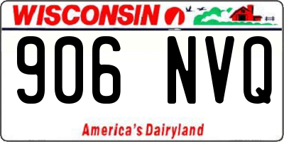 WI license plate 906NVQ