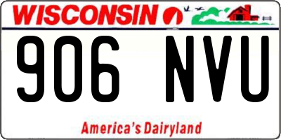 WI license plate 906NVU