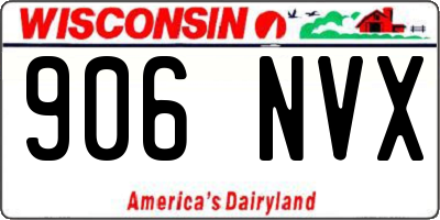 WI license plate 906NVX