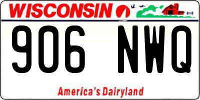 WI license plate 906NWQ