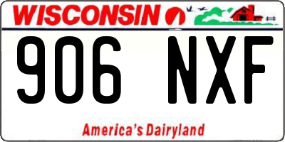 WI license plate 906NXF
