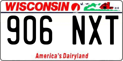 WI license plate 906NXT