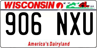 WI license plate 906NXU