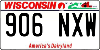 WI license plate 906NXW