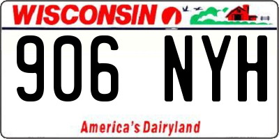 WI license plate 906NYH