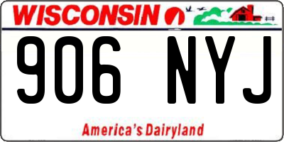 WI license plate 906NYJ