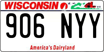 WI license plate 906NYY