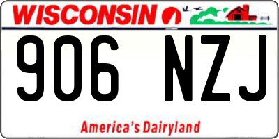 WI license plate 906NZJ