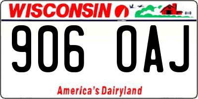 WI license plate 906OAJ