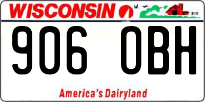 WI license plate 906OBH