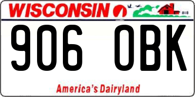 WI license plate 906OBK