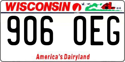WI license plate 906OEG