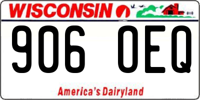 WI license plate 906OEQ