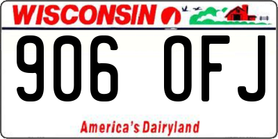 WI license plate 906OFJ