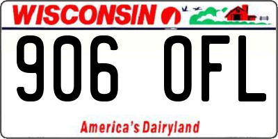 WI license plate 906OFL