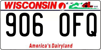 WI license plate 906OFQ