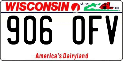 WI license plate 906OFV