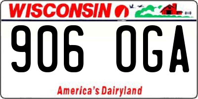 WI license plate 906OGA