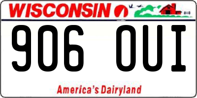 WI license plate 906OUI