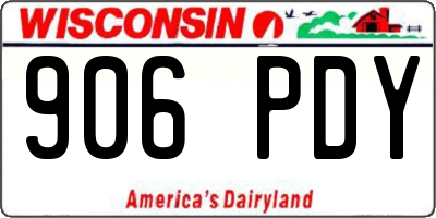 WI license plate 906PDY